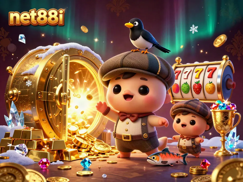 Spin and win with the engaging net88i online casino experience featuring vibrant characters and rich rewards.