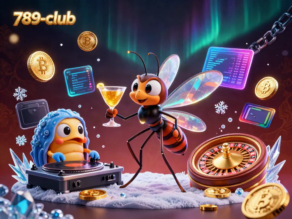 Experience thrilling gameplay at 789-club with vibrant 3D casino visuals featuring unique characters and crypto elements.