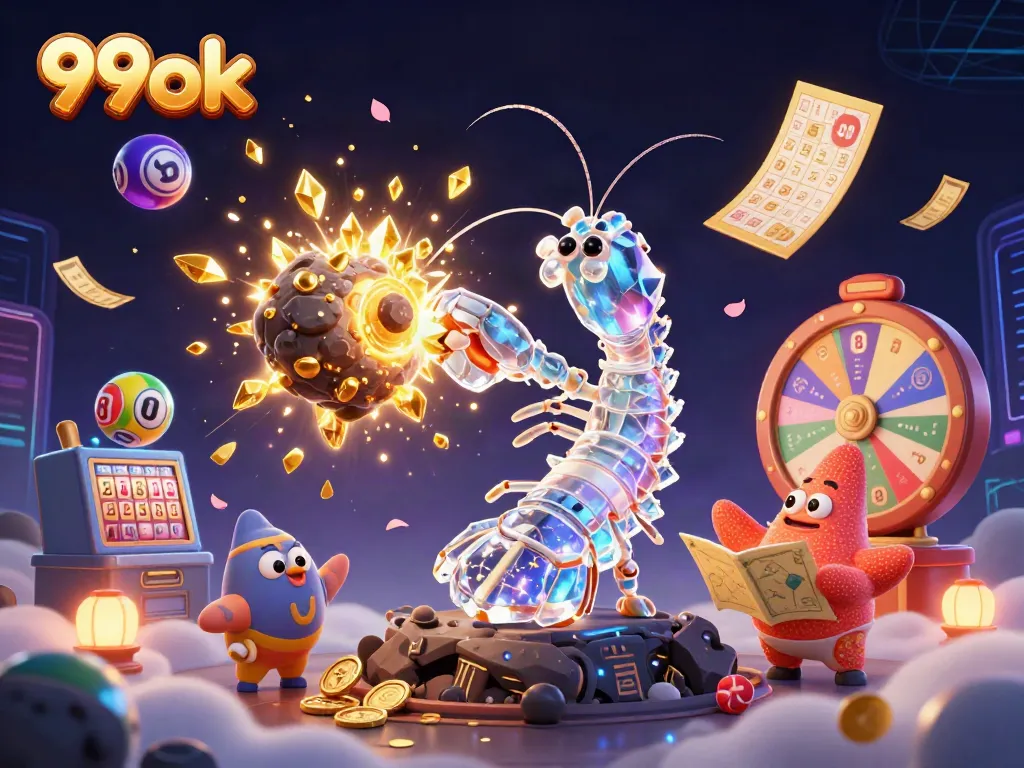 Experience thrilling wins at 99ok with vibrant lottery balls and dynamic gaming elements.