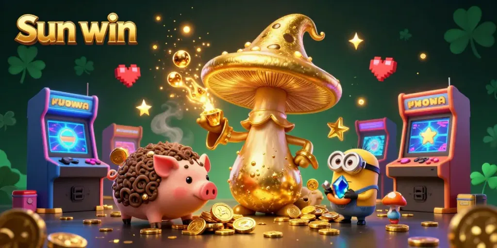 Spin the slot reels at Sun win's magical casino featuring a wizard and treasures.