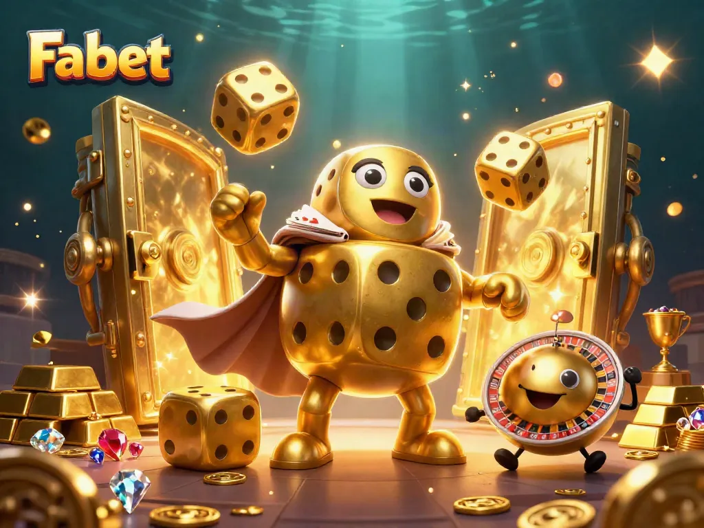 Experience exciting wins with Fa bet in this rich 3D casino illustration packed with dynamic gaming elements.