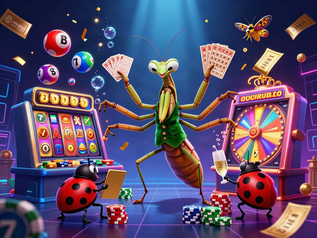 Experience thrilling gameplay with slot deposit dana in this vibrant casino illustration featuring dynamic characters and colorful game elements.