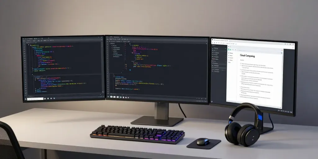 .uk domain search in a modern developer workspace showcasing technology and software development.